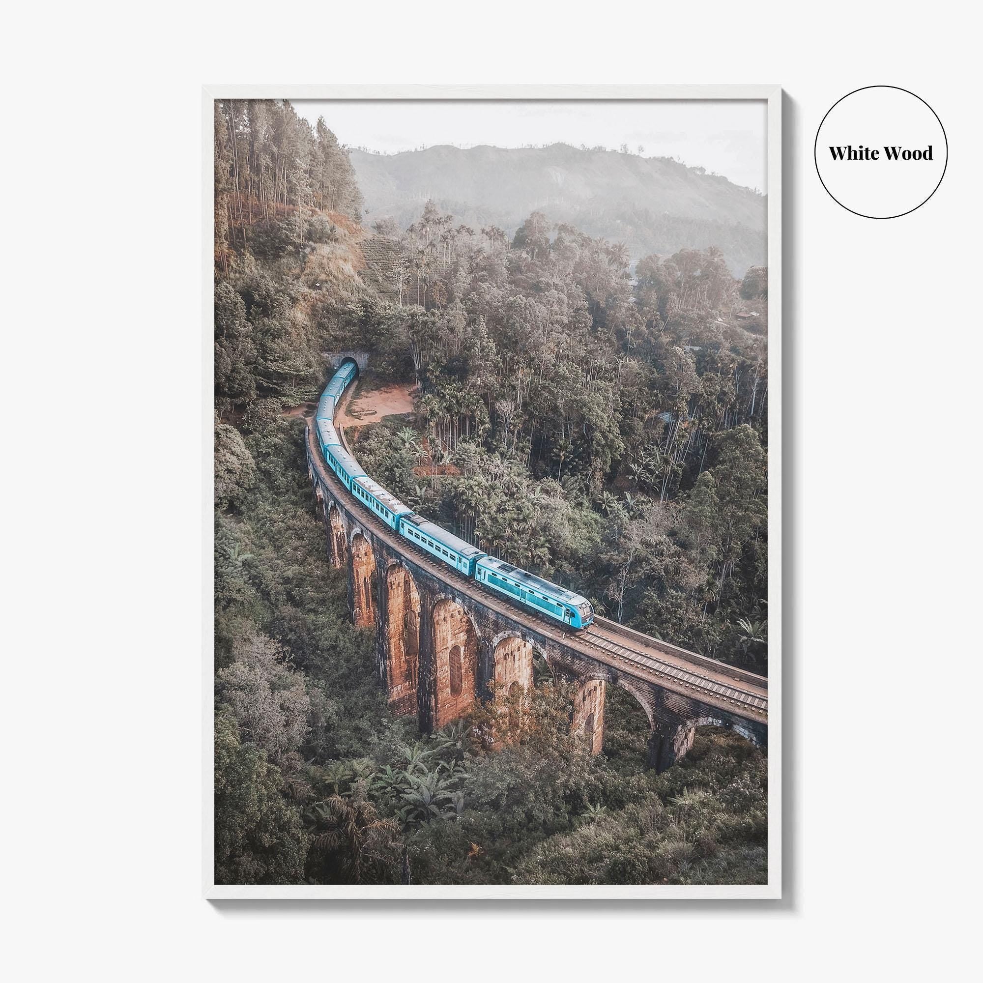 Ella Sri Lanka Fine Art Photo Print, Nine Arch Bridge, Demodara Train Poster