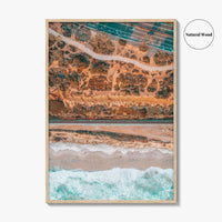 Del Mar Fine Art Photo Print, San Diego, California, Pacific Ocean Cliffs, Beach, Railroad