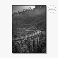 Ella Nine Black and White Fine Art Photo Print, Sri Lanka Demodara Poster