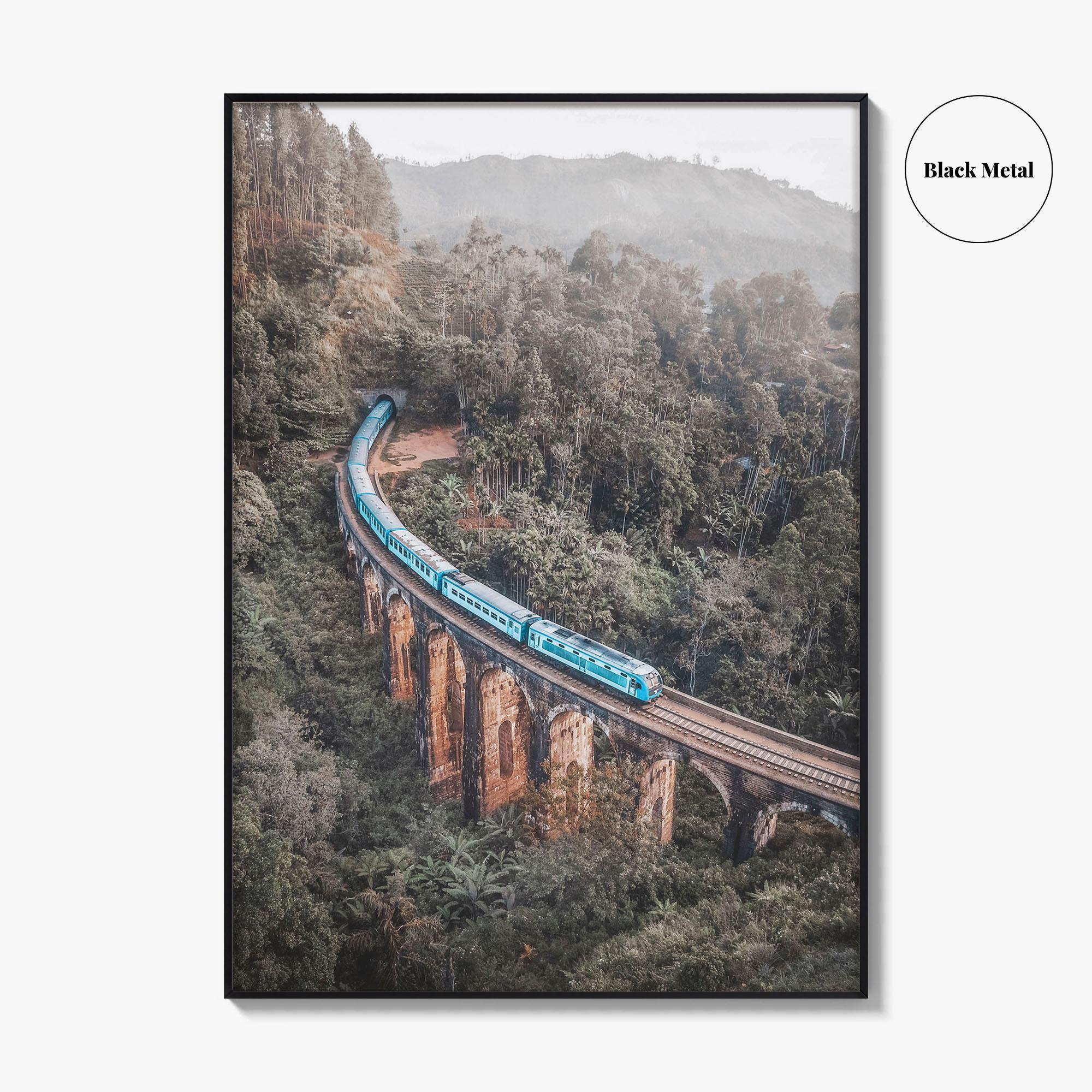 Ella Sri Lanka Fine Art Photo Print, Nine Arch Bridge, Demodara Train Poster