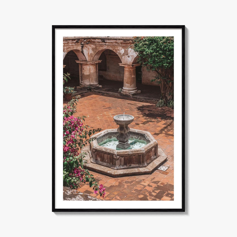 Antigua Guatemala Fine Art Photo Print, Colonial Fountain Wall Decor Poster