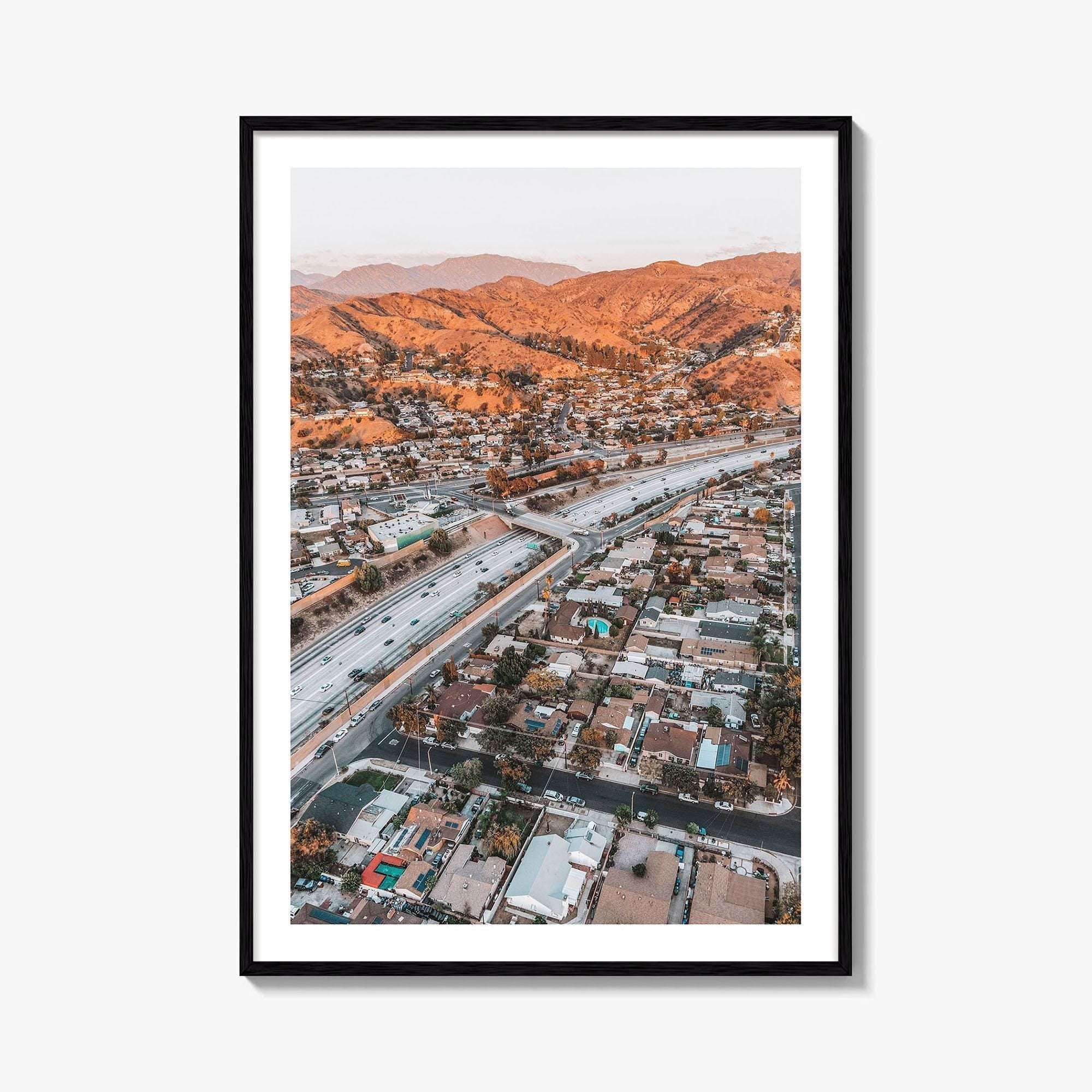 Burbank Fine Art Photo Print, Los Angeles, San Fernando Valley, California Poster, Verdugo Mountains