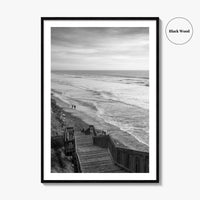 Encinitas Black and White Fine Art Photo Print, San Elijo State Beach Poster