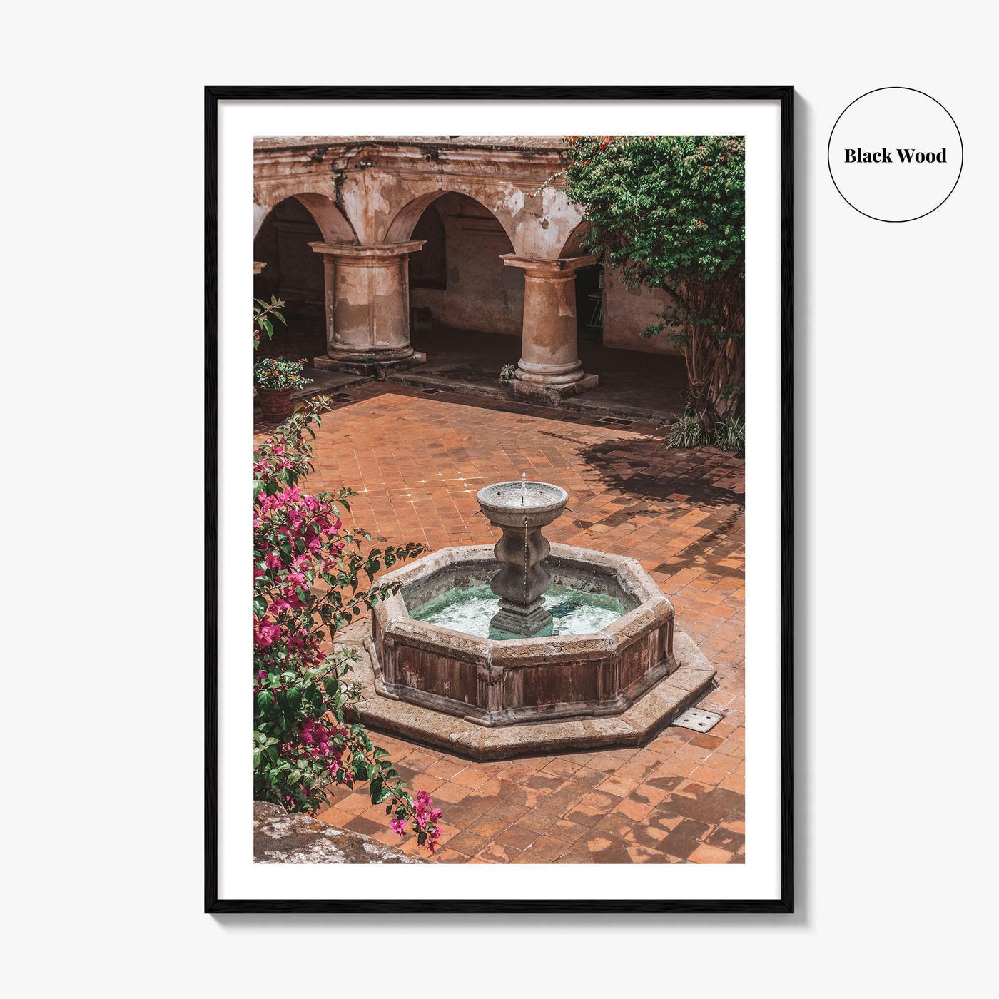 Antigua Guatemala Fine Art Photo Print, Colonial Fountain Wall Decor Poster