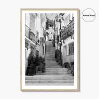 Alicante Black and White Fine Art Photo Print, Costa Blanca Spain, Santa Cruz Poster