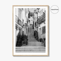 Alicante Black and White Fine Art Photo Print, Costa Blanca Spain, Santa Cruz Poster