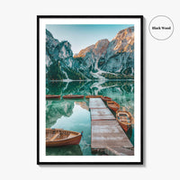 Dolomites Fine Art Photo Print, Italian Alps, South Tyrol, Italy Mountain Lake Poster