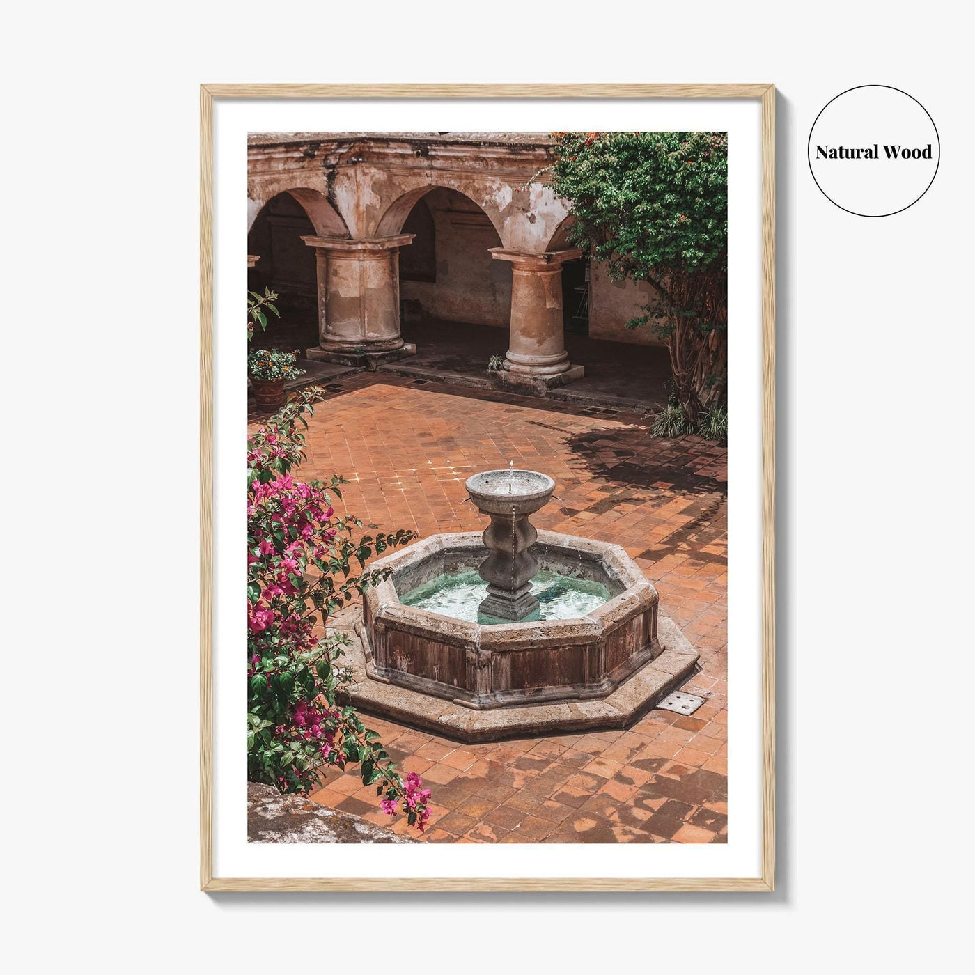 Antigua Guatemala Fine Art Photo Print, Colonial Fountain Wall Decor Poster