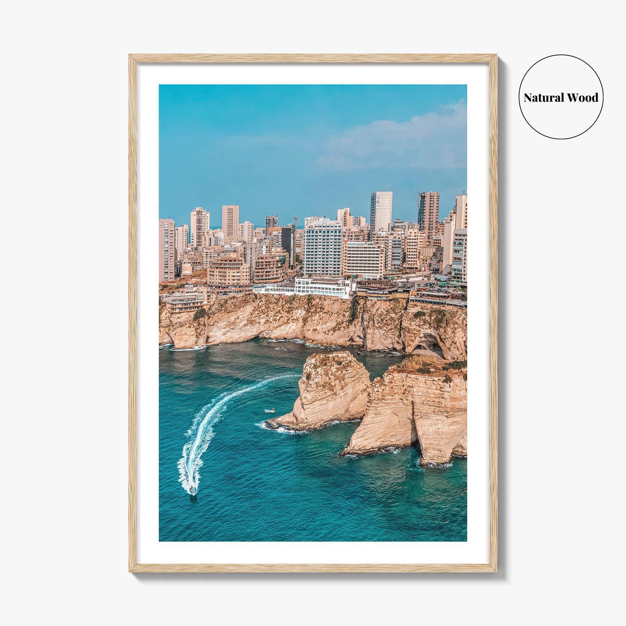 Beirut Fine Art Photo Print, Pigeon Rocks Raouche, Lebanon Wall Decor Poster