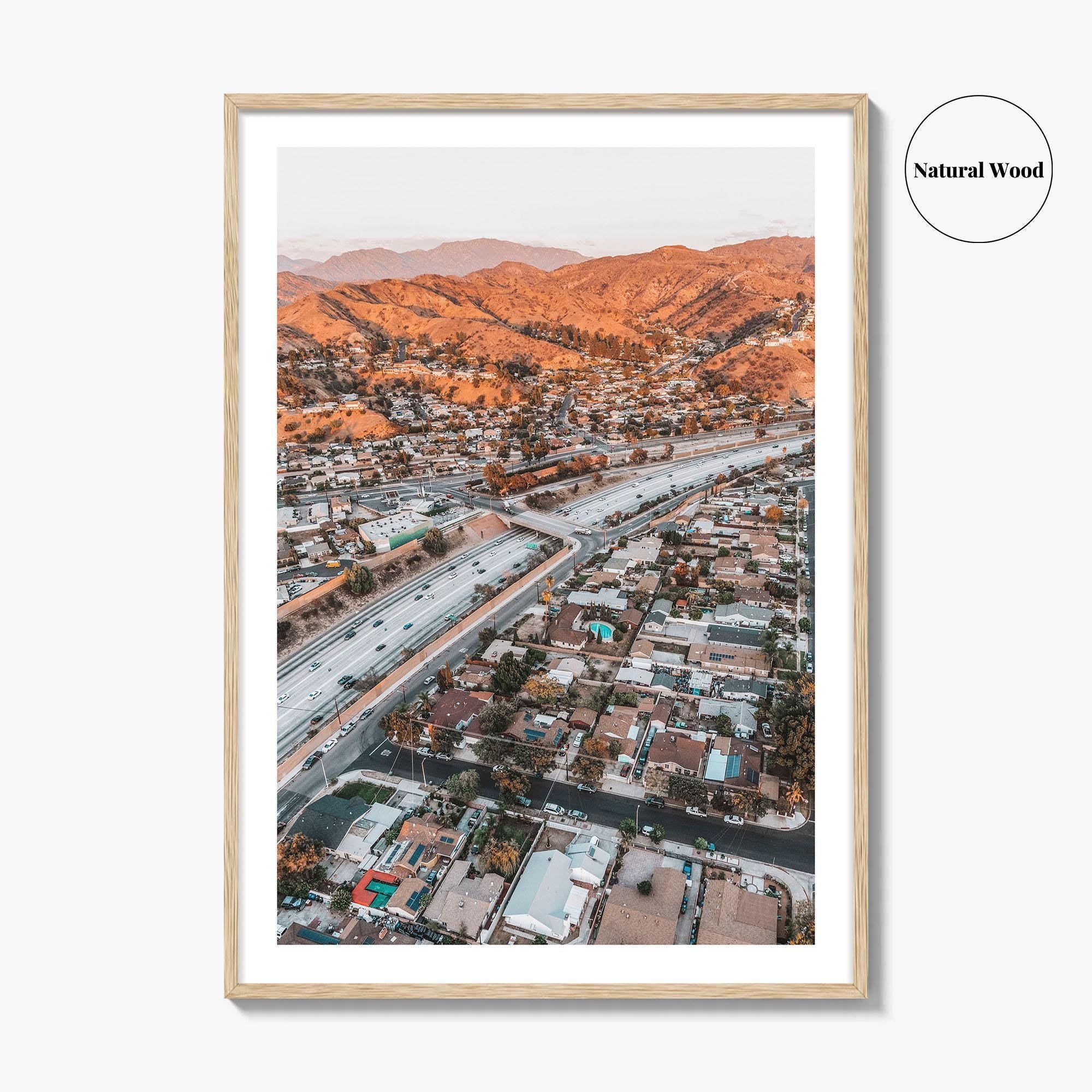 Burbank Fine Art Photo Print, Los Angeles, San Fernando Valley, California Poster, Verdugo Mountains