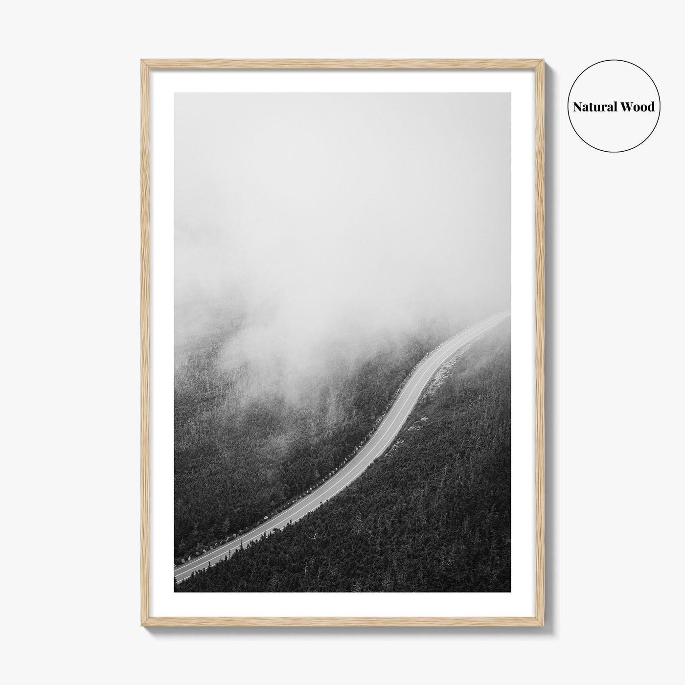 Adirondack Mountains Black and White Fine Art Photo Print, Lake Placid NY Art