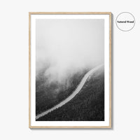 Adirondack Mountains Black and White Fine Art Photo Print, Lake Placid NY Art