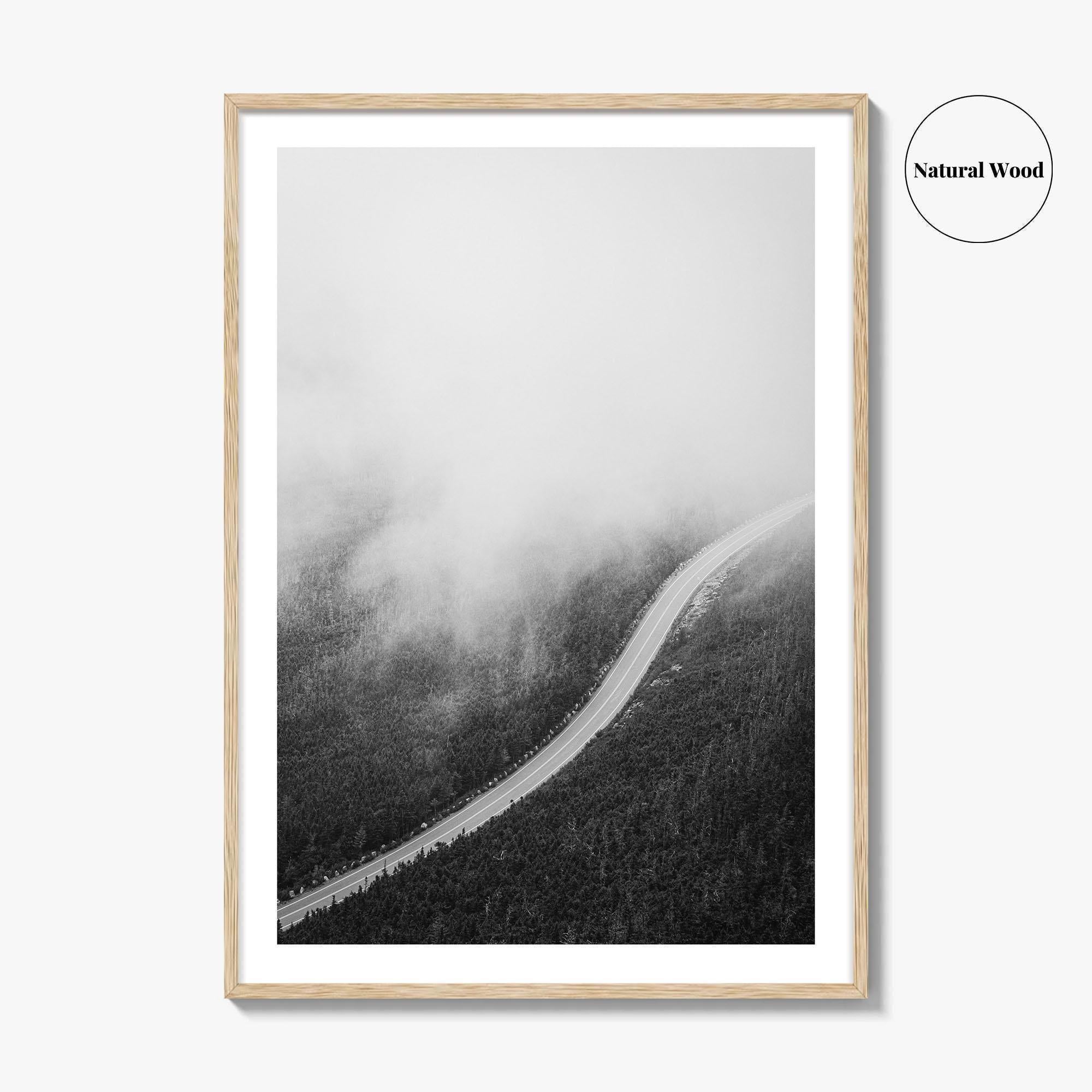 Adirondack Mountains Black and White Fine Art Photo Print, Lake Placid NY Art