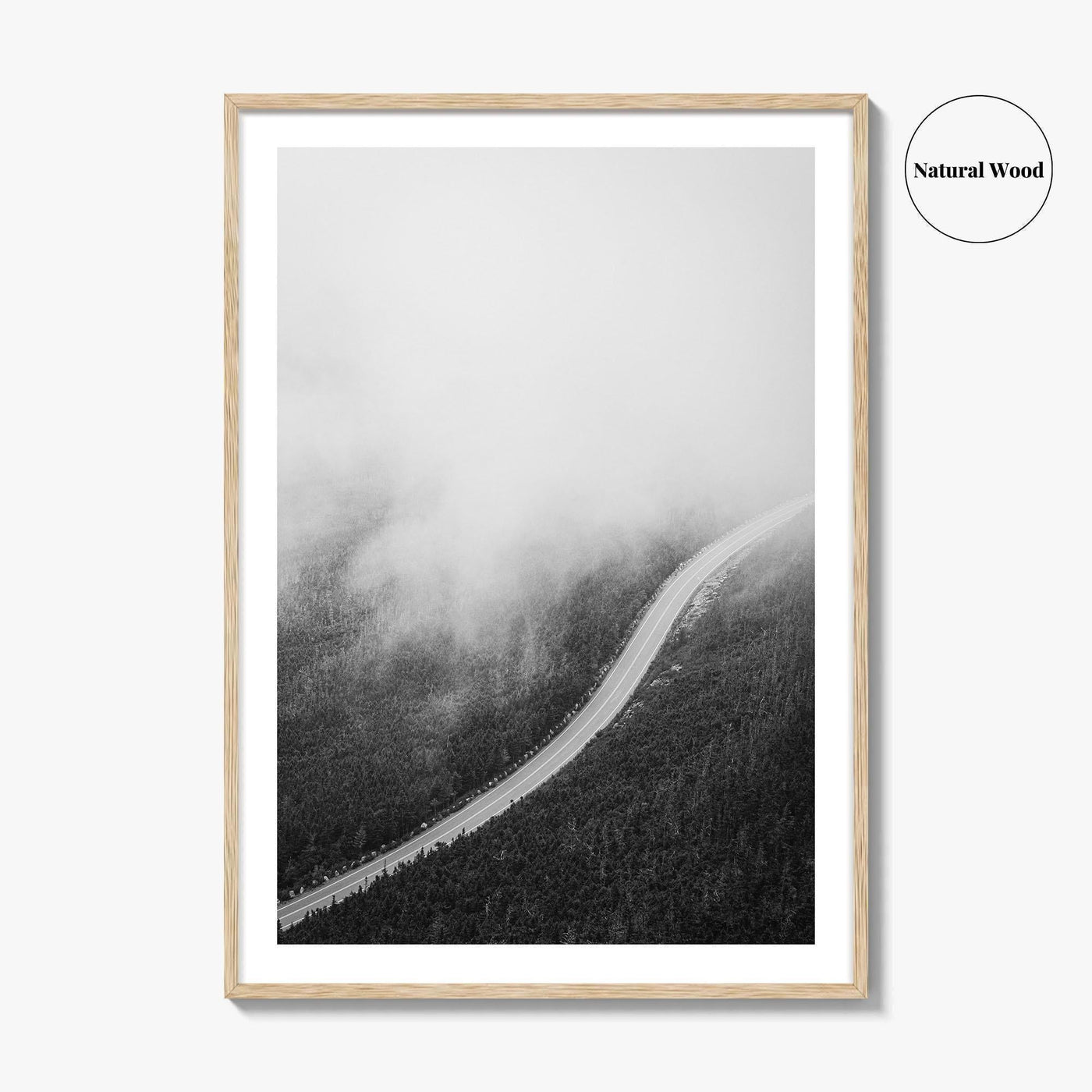 Adirondack Mountains Black and White Fine Art Photo Print, Lake Placid NY Art