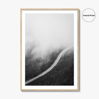 Adirondack Mountains Black and White Fine Art Photo Print, Lake Placid NY Art