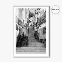Alicante Black and White Fine Art Photo Print, Costa Blanca Spain, Santa Cruz Poster