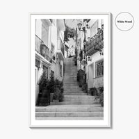 Alicante Black and White Fine Art Photo Print, Costa Blanca Spain, Santa Cruz Poster