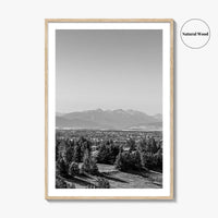 Bozeman Black and White Fine Art Photo Print, Montana Hills Landscape Poster, USA Poster