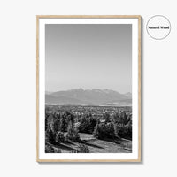 Bozeman Black and White Fine Art Photo Print, Montana Hills Landscape Poster, USA Poster