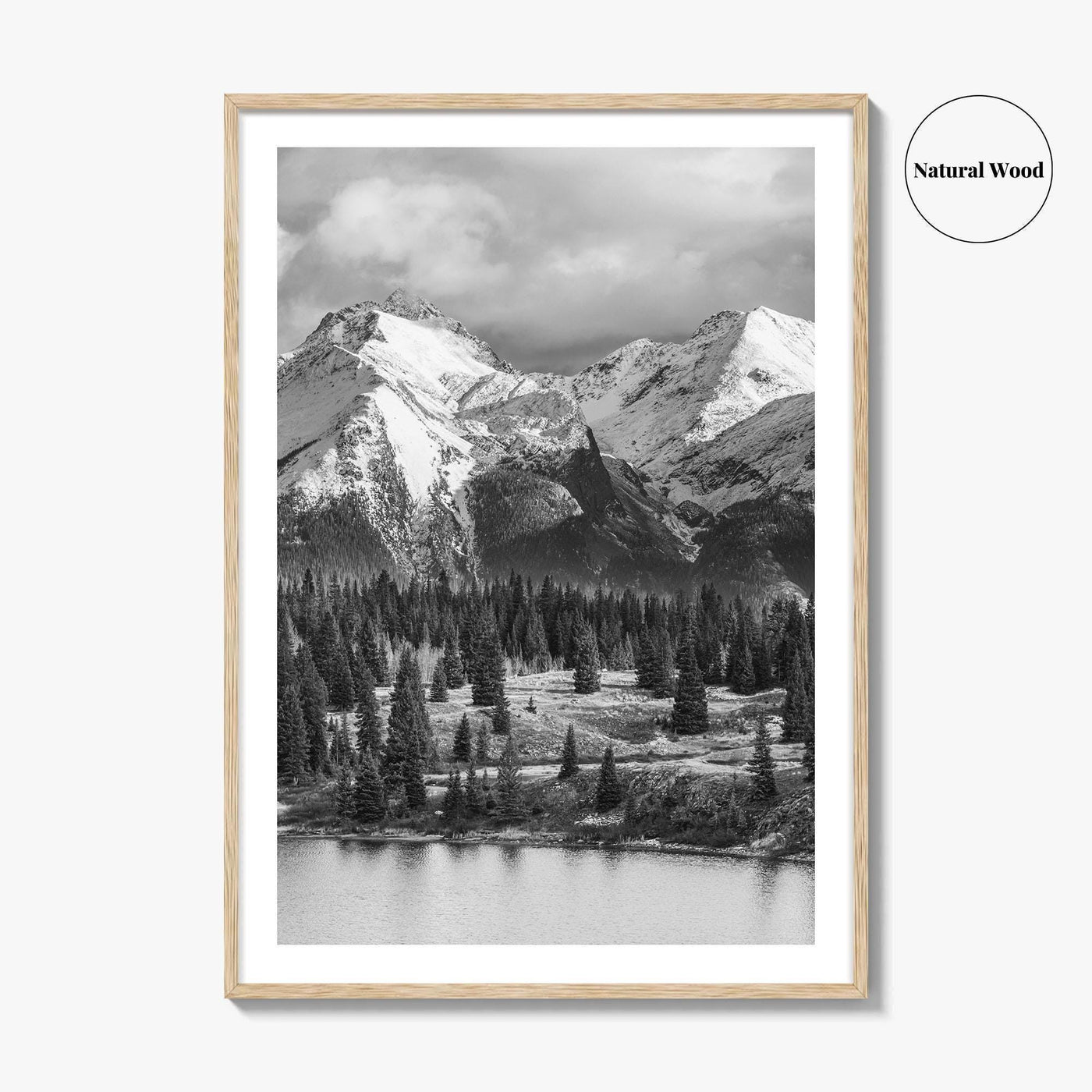 Colorado Black and White Fine Art Photo Print, Rocky Mountains, USA Landscape Poster