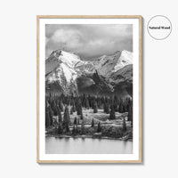 Colorado Black and White Fine Art Photo Print, Rocky Mountains, USA Landscape Poster