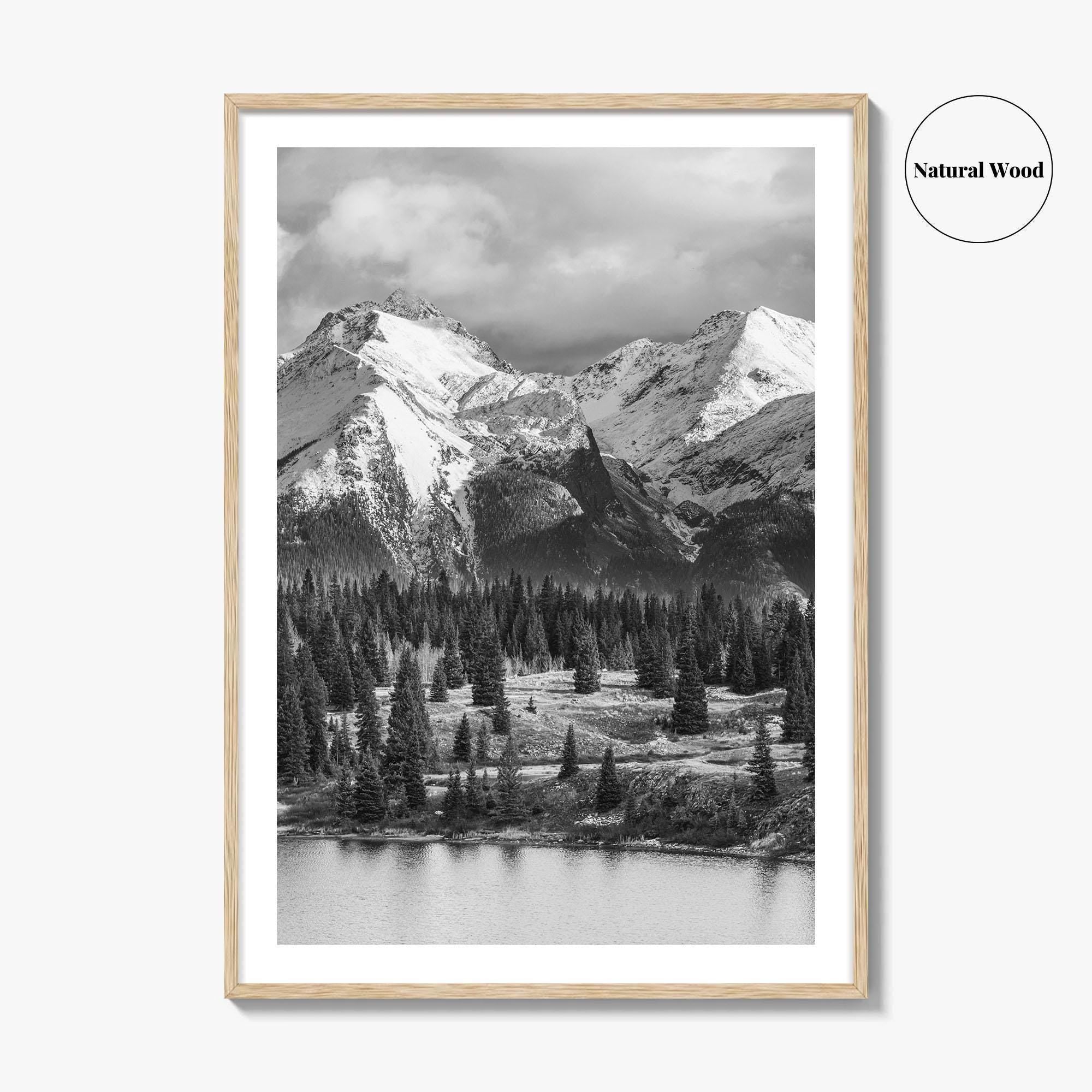 Colorado Black and White Fine Art Photo Print, Rocky Mountains, USA Landscape Poster