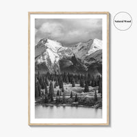 Colorado Black and White Fine Art Photo Print, Rocky Mountains, USA Landscape Poster