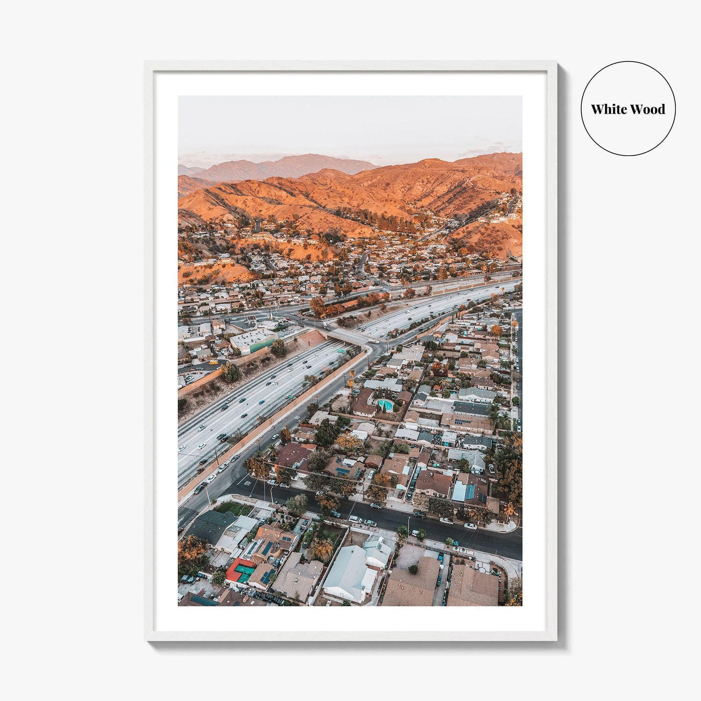 Burbank Fine Art Photo Print, Los Angeles, San Fernando Valley, California Poster, Verdugo Mountains