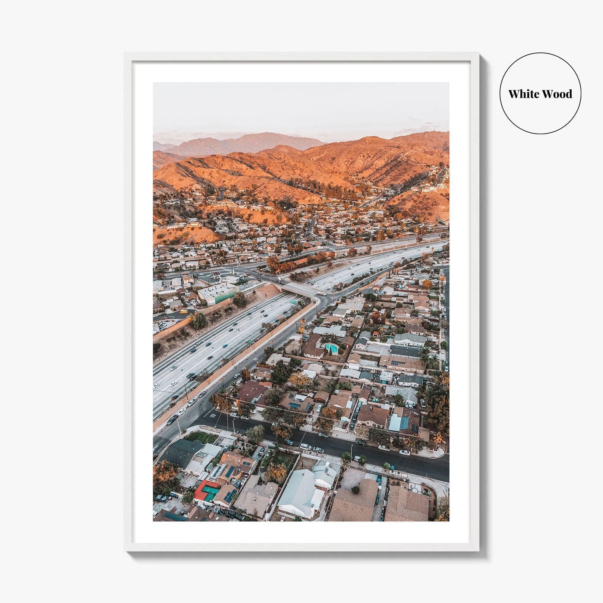 Burbank Fine Art Photo Print, Los Angeles, San Fernando Valley, California Poster, Verdugo Mountains