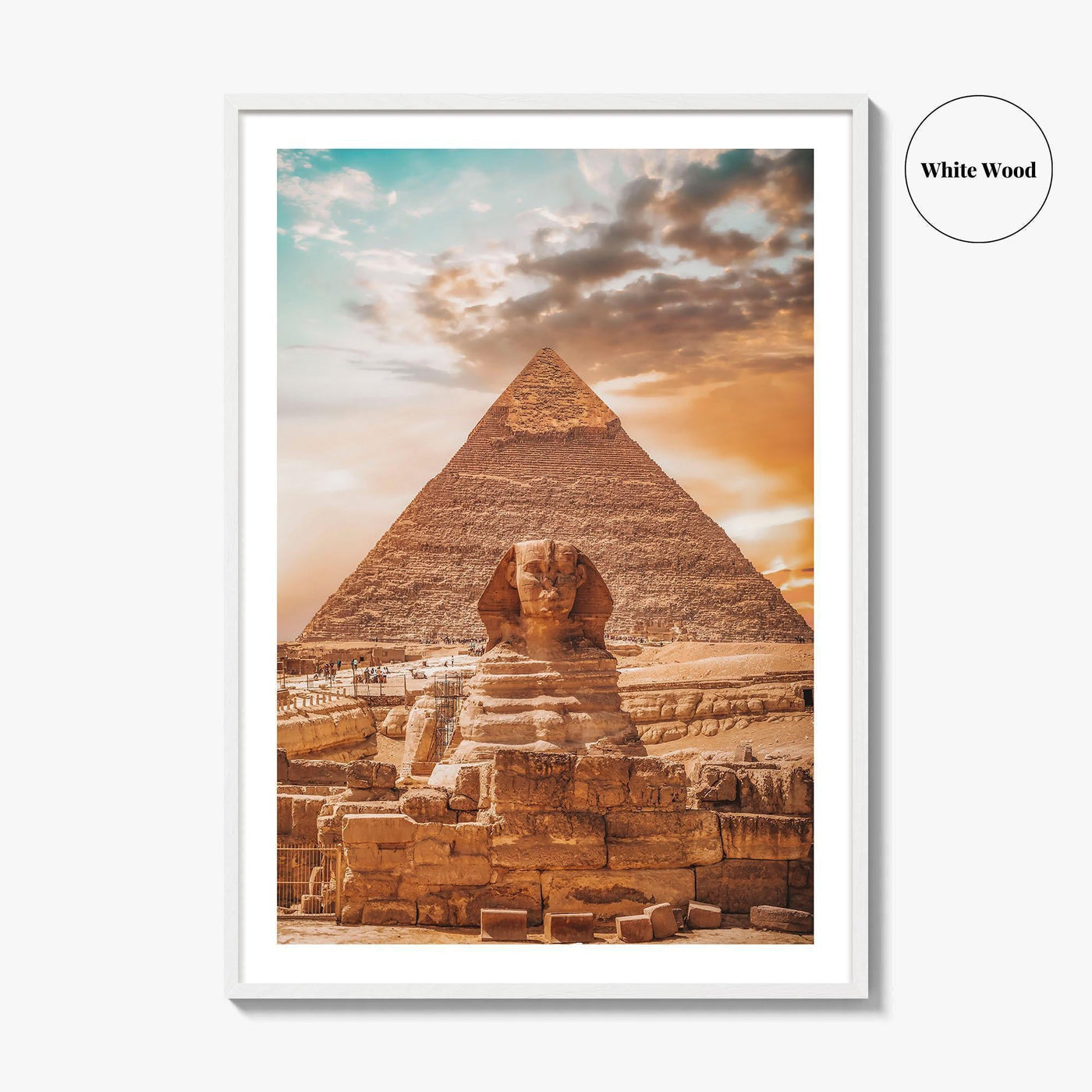 Egypt Fine Art Photo Print, Giza Pyramids Poster, Great Sphinx, Cairo Wall Art