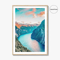 Geiranger Fine Art Photo Print, Sunnylvsfjorden, Seven Sisters Waterfalls, Western Norway Wall Decor Poster