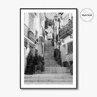 Alicante Black and White Fine Art Photo Print, Costa Blanca Spain, Santa Cruz Poster