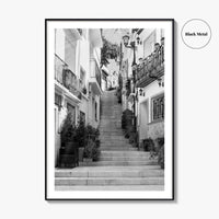 Alicante Black and White Fine Art Photo Print, Costa Blanca Spain, Santa Cruz Poster
