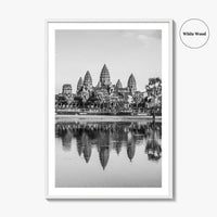 Angkor Wat Black and White Fine Art Photo Print, Siem Reap Cambodia Poster