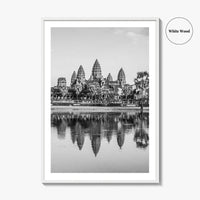 Angkor Wat Black and White Fine Art Photo Print, Siem Reap Cambodia Poster