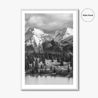 Colorado Black and White Fine Art Photo Print, Rocky Mountains, USA Landscape Poster