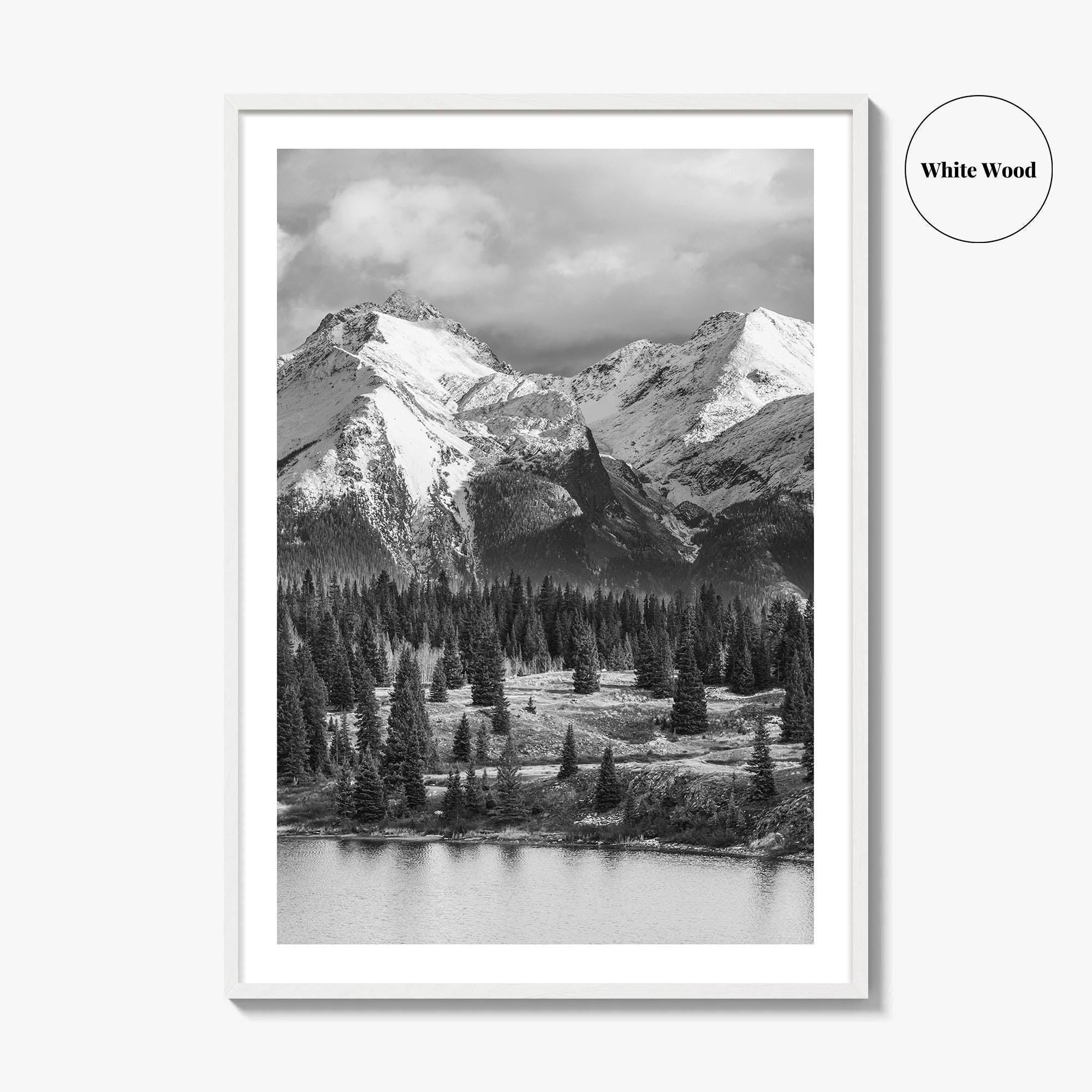 Colorado Black and White Fine Art Photo Print, Rocky Mountains, USA Landscape Poster