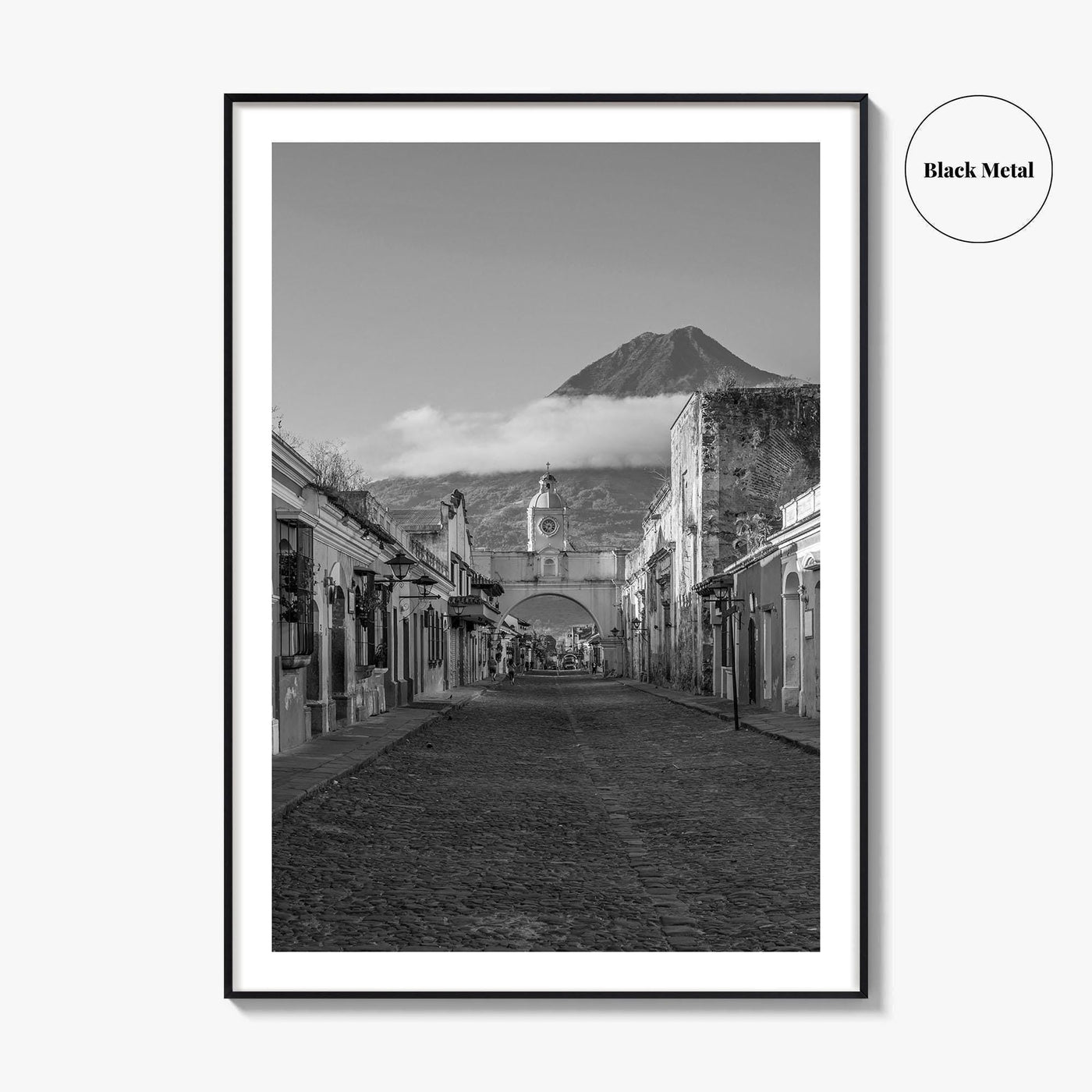Antigua Guatemala Black and White Fine Art Photo Print, Santa Catalina Arch, Wall Decor