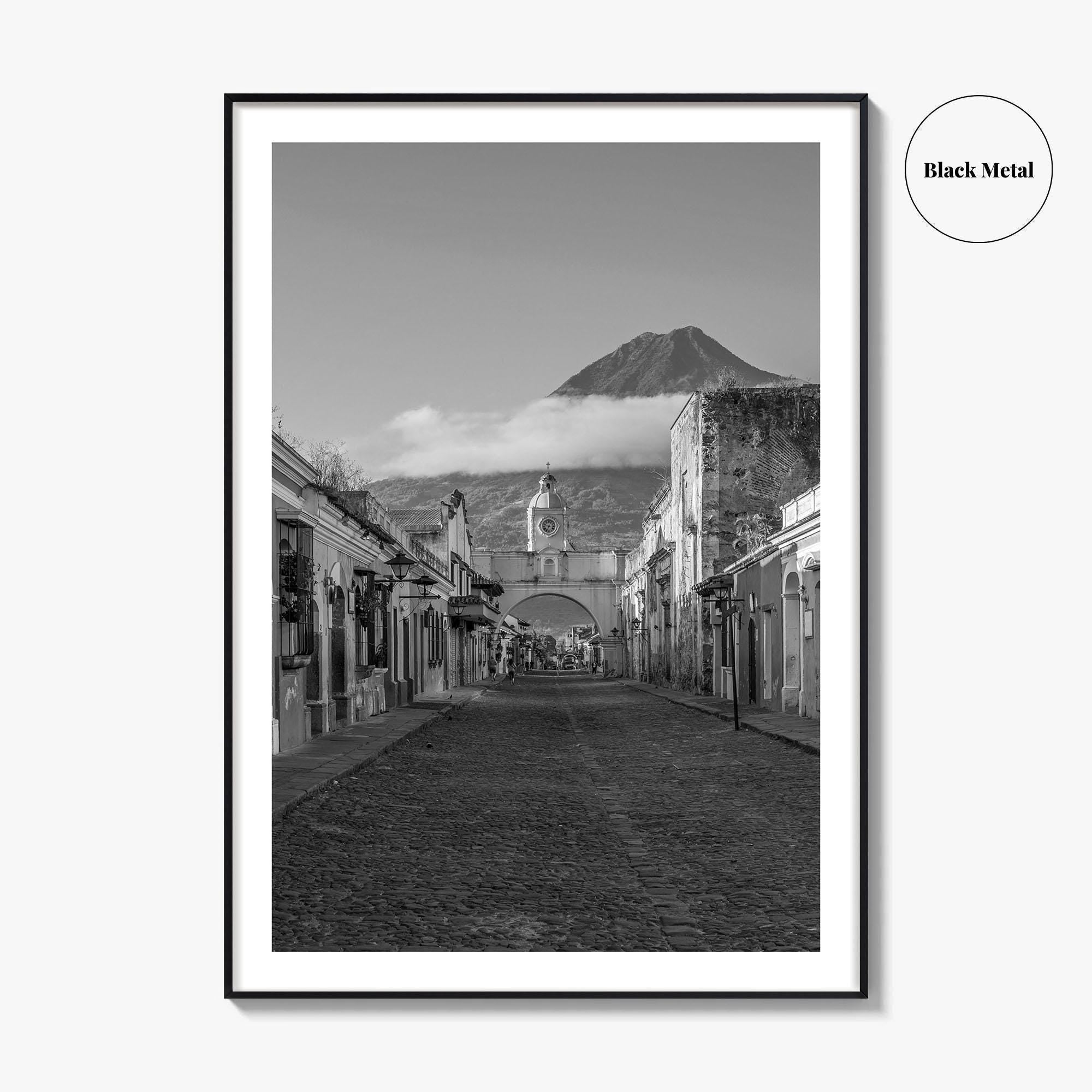 Antigua Guatemala Black and White Fine Art Photo Print, Santa Catalina Arch, Wall Decor