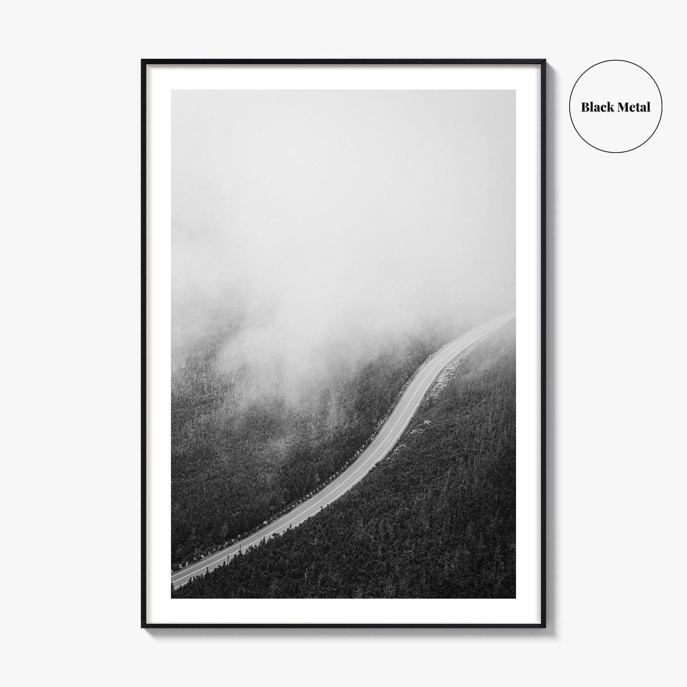 Adirondack Mountains Black and White Fine Art Photo Print, Lake Placid NY Art