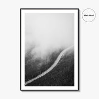 Adirondack Mountains Black and White Fine Art Photo Print, Lake Placid NY Art