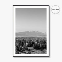 Bozeman Black and White Fine Art Photo Print, Montana Hills Landscape Poster, USA Poster