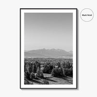 Bozeman Black and White Fine Art Photo Print, Montana Hills Landscape Poster, USA Poster