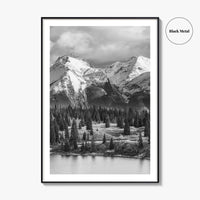 Colorado Black and White Fine Art Photo Print, Rocky Mountains, USA Landscape Poster