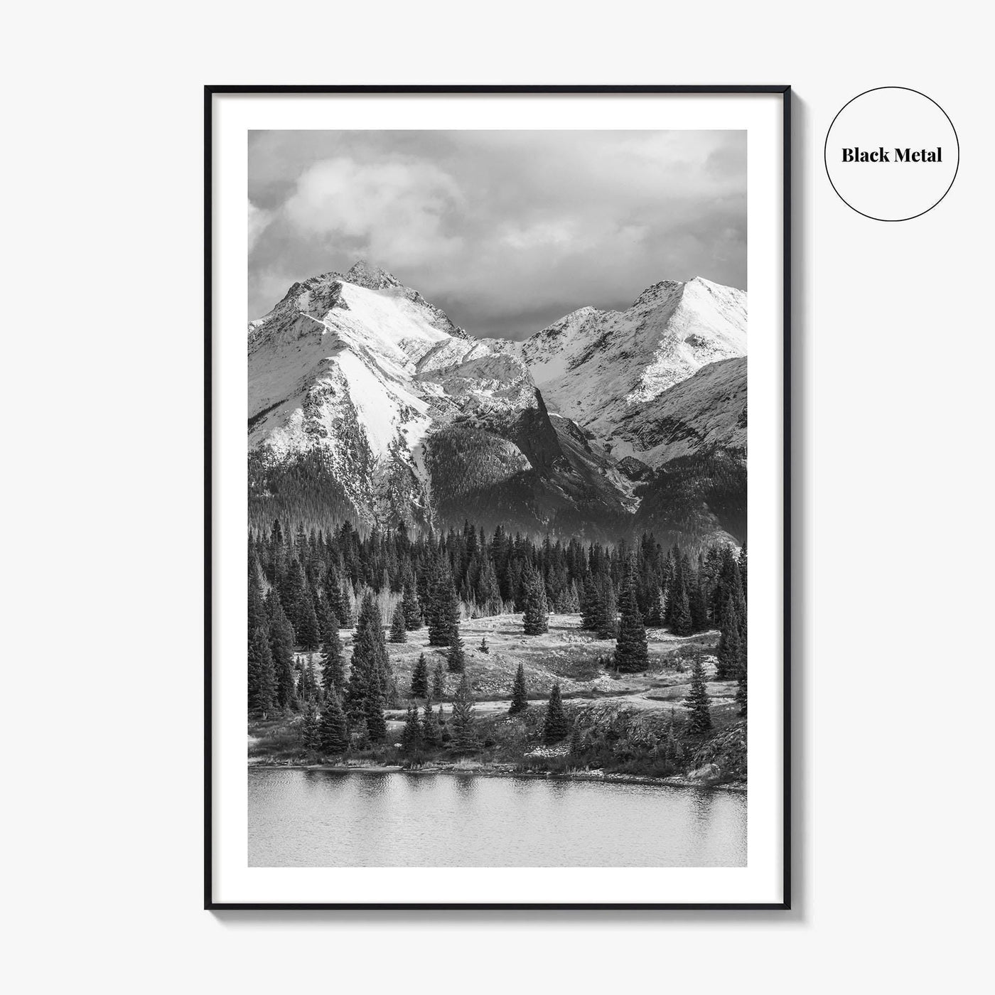 Colorado Black and White Fine Art Photo Print, Rocky Mountains, USA Landscape Poster