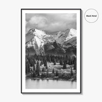 Colorado Black and White Fine Art Photo Print, Rocky Mountains, USA Landscape Poster