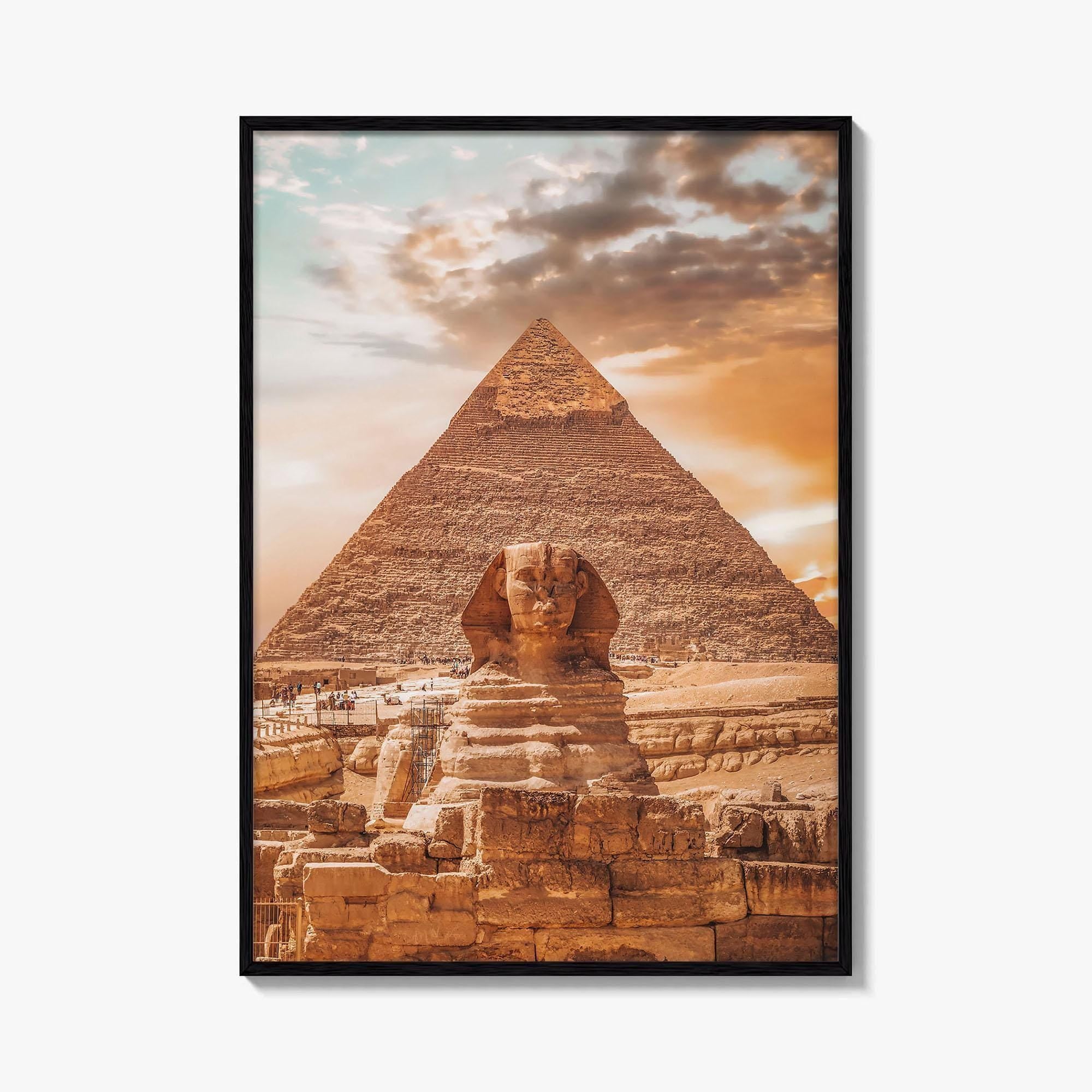Egypt Fine Art Photo Print, Giza Pyramids Poster, Great Sphinx, Cairo Wall Art