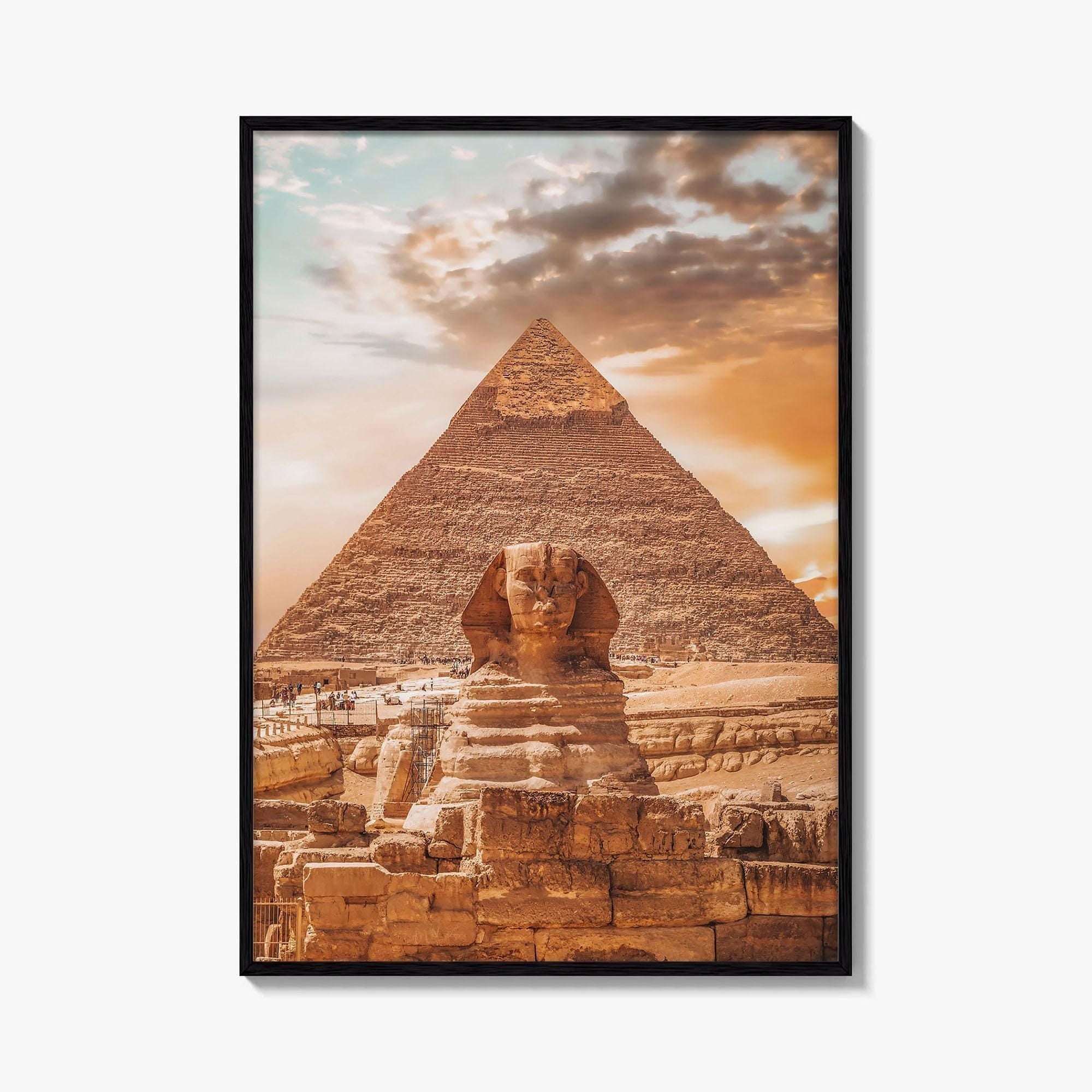 Egypt Fine Art Photo Print, Giza Pyramids Poster, Great Sphinx, Cairo Wall Art