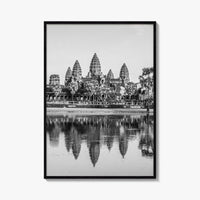 Angkor Wat Black and White Fine Art Photo Print, Siem Reap Cambodia Poster