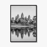 Angkor Wat Black and White Fine Art Photo Print, Siem Reap Cambodia Poster